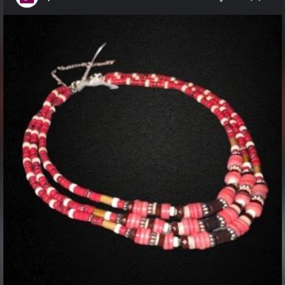 Free People Jewelry - NWT Free People 3 layer red beaded necklace